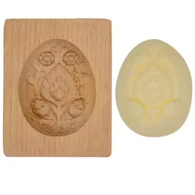 Wood Butter Mold Folk Art Cubed Butter Design Mold Vintage Norwegian Handmade Butter Cheese Mold