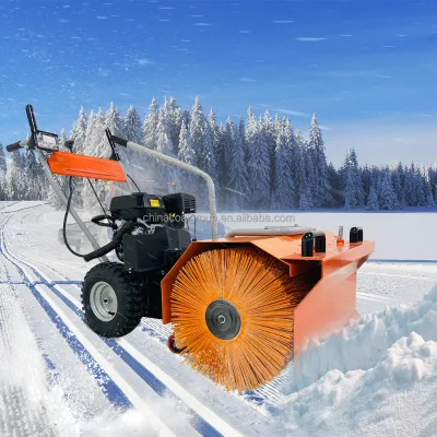 Multi-Functional Double-Wheel Road Sweeping Snow Removal Machine 6.5HP Engine Bearing Core Components Snow Blower