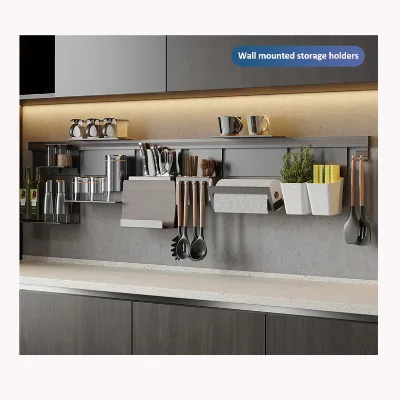 Multifunctional Wall Mounted Storage Holder Storage Hanging Shelf for Kitchen Utensils Shelf Seasoning Hanging Racks