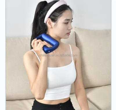 New Handheld Gym Massager Muscle Gun Vertical Electromagnetic Gym Equipment with Mini Vibration Plate for Fitness Training