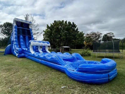 Giant Wave Surf Inflatable Water Slide Large Commercial Inflatable Water Slide With Long Splash Pool for Summer Party Rental