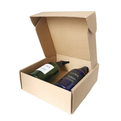 Small Brown Kraft Paper Ecommerce Package Cosmetics Products Safe Shipping Corrugated Cardboard Packaging Mailer Box Recyclable