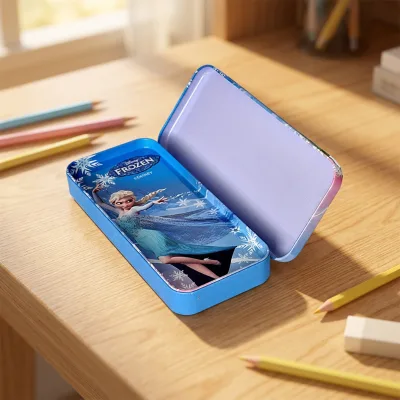 Custom Car Pattern Recyclable Metal Double Layer Pencil Cases Pen Packaging Tin Box for Children Toy