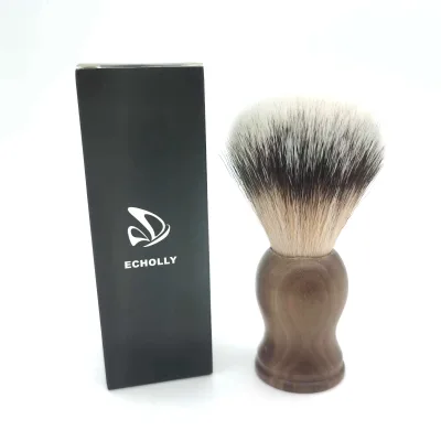 Vegan Hair Black Walnut Handle Shaving Brush for Men Gift
