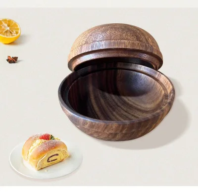 Professional Manufacturer's Custom Logo Wood Serving Bowls-Eco-Friendly Heat Resistant Wedding & Salad Use Reasonable Price
