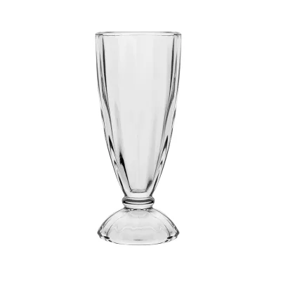 Factory Wholesale 12oz Capacity Vertical Pattern ModernGlass Highball Milkshake &IceCreamCup&JuiceCupSet for WaterWineParty Use