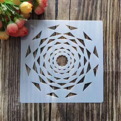 Washable Square Mandala Stencils Custom Floral DIY Crafts Sketch Guides for Children Art DIY Toy Set