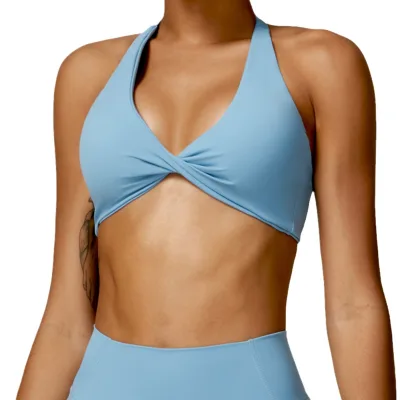 GC Cloud-feeling Breathable Halter Neck Beautiful Back Yoga Bra Tight Outdoor Sports Running Fitness Clothing Tops