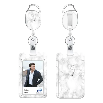 Convenient Badge Reel ID Card Nurse Badge Holders With Retractable Neck Strap Lanyards