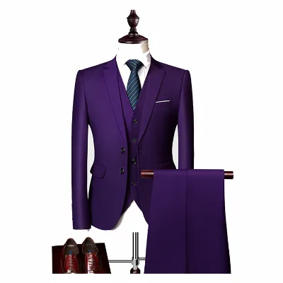 High Quality Royal Blue Business Suit for Men Plus Size & Breathable Includes Coat & Pants-for Office Wedding in Turkey & Italy