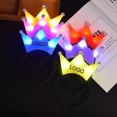 Kids and Adult Party Led Light Headband  Princess LED Crown Headband Led Flashing Headband with Customized logo