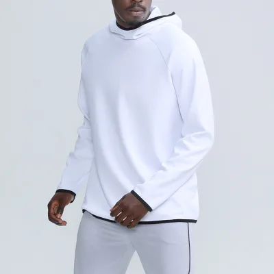 Mens Pullover Sweatshirts Sports Heavy Active Hooded Shirt Casual Hoodie Quick Dry Gym Polyester Hooded Sweatshirt Men