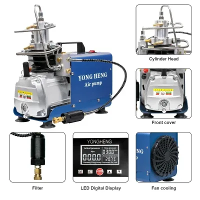 4500PSI Digital High Pressure Inflator Switchable Units Auto Stop Car Bicycle Tire Inflation