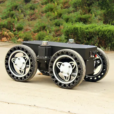 Excellent Shock Absorption 4 Wheeled Robot Car Chassis Outdoor Mobile Robot Platform with Explosion-proof Tires