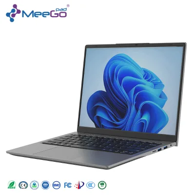 ODM/OEM 14 Inch Business Laptop with Original Intel I5 N100/N95 Processor 8G+256G Memory Supports PD Charging Docking Metal Body
