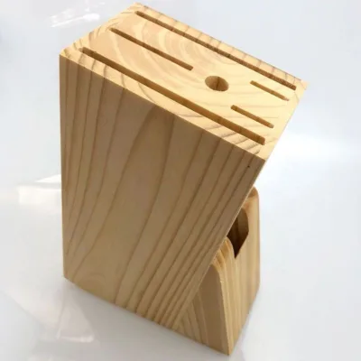 Wood Knife Block Kitchen Knife Holder Stand Wooden Knife Rack for Chef Knife Kitchen Storage Organizer