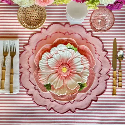 LY New Pretty Plain Blush Linen Feel Designer Dinner Napkins
