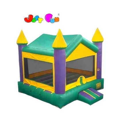 Color-customized Green and Purple air Bouncer Inflatable Jumpers Castle for Toddlers