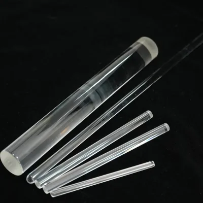 EAST High Quality Custom Quartz Solid Cylindrical Rod Light Guide Quartz Glass Rod in Various Sizes