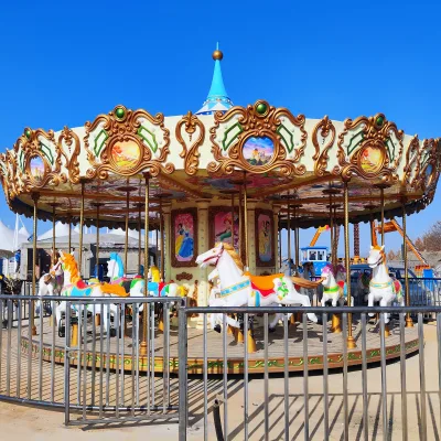 Outdoor Large Carousel Ride for Kids Amusement Park Playground Equipment Merry Go Round