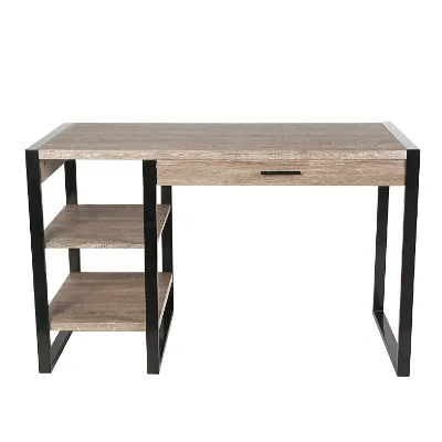 Multi-purpose Flat Hot Shape Home Office Computer Desk with Shelves