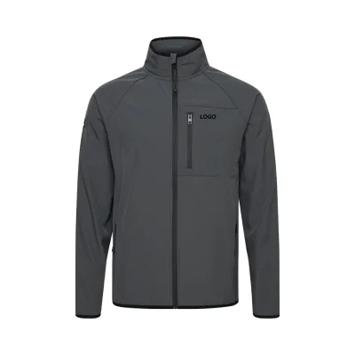 High Quality Custom Men's Softshell Full Zip Warm Jacket Windproof Waterproof Plus Size Casual Stand Collar Winter OEM Service