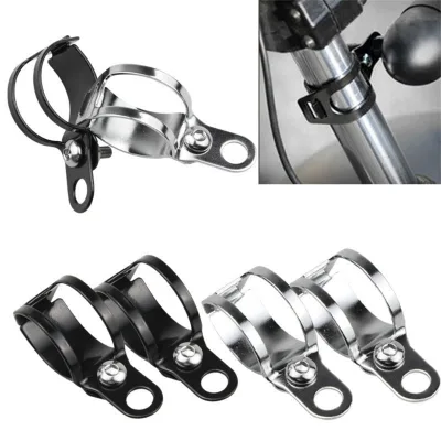 30mm 43mm Black Chrome Silver Motorcycle Turn Signal Fork Mount Front Shock Absorption Fixed Turn Signal Bracket for Cafe Racer