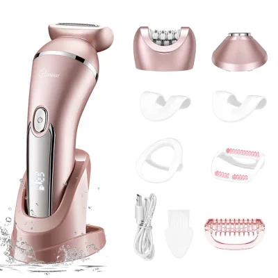 Hot Sales Women Electric Shaver 3 in 1 Lady Hair Remover Waterproof Electric Razor with Detachable Head Wet Dry Use