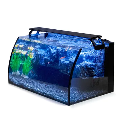 Hygger Horizon 8 Gallon LED Glass Aquarium Kit for Starters With Aquarium Water Pump Fish Tank Accessories for Aquariums