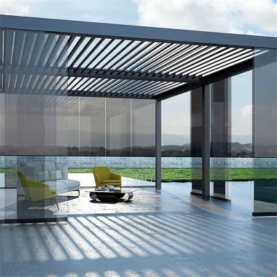 AS2047 Australia TOMA Pergola Aluminium Outdoor Outdoor with Sliding Glass Door Frame 4 X 3(m) Pergola Garden Gazebo Retrac