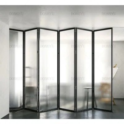 Modern Aluminium Glass Bi-fold Door with Smooth Sliding and Folding Mechanism Perfect for Large Living Rooms and Open Spaces