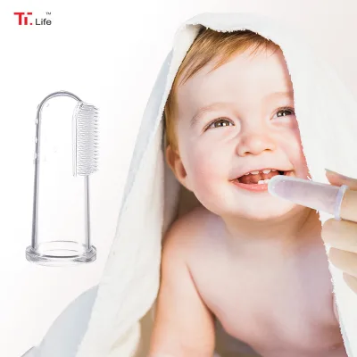 Eco-Friendly Soft Silicone Tongue Coating Brush Toothbrush Healthy Baby Teeth Cleaning Kit for Kids
