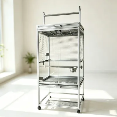 Removable Classic Luxury Breathable Aluminum Small & Medium Parrot Bird Cage Carrier Bird Cage Large Parrots