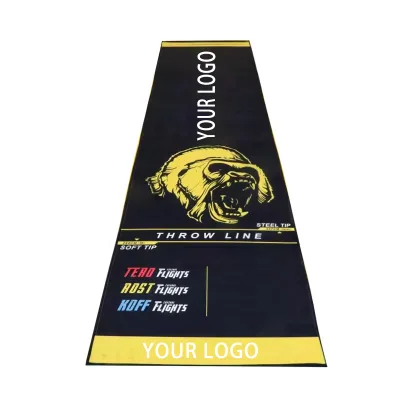 Custom Design Nylon Throw Dart Mat with Throwing Distances