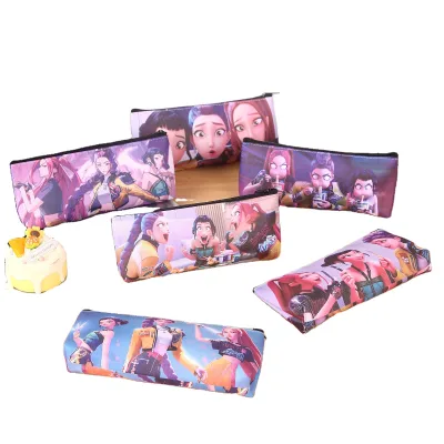 Linda New witch hunting group pencil case student large capacity stationery bag PU single-layer storage bag wholesale