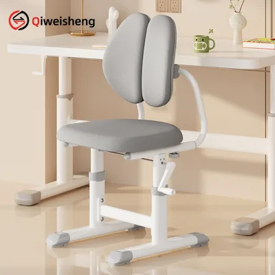 Height Adjustable Home Study Chair with Adjustable Backrest Children Ergonomic Chair for Kids Sponge Chair with 2 Backrests