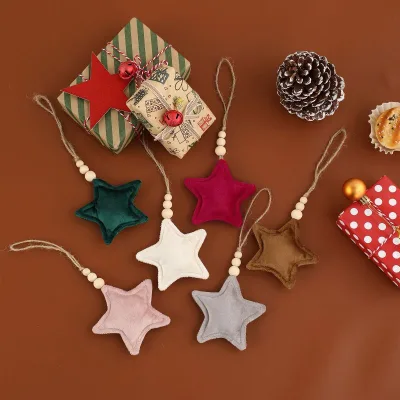 Personalized Christmas Tree Pendant Ornaments Sublimation Velvet Christmas Star