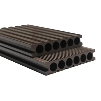 Cheaper 140x25mm Fine Strips WPC Decking with Round Hollow