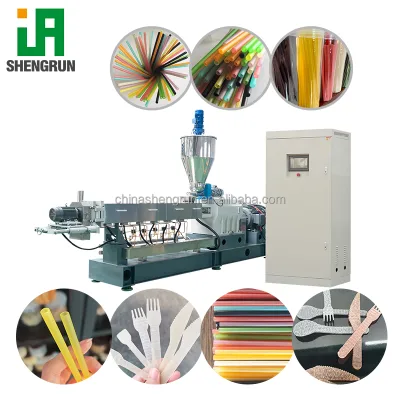 Full Automatic Biodegradable Straw Extrusion Molding Production Line Eco Friendly Degradable Straw Production Machinery