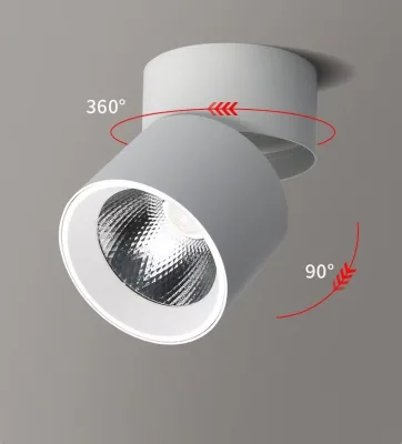 Hotel Shop Project 7w 12w 15w Adjustable Anti Glare Spot Down Lights Ceiling COB Surface Mounted Led Downlight