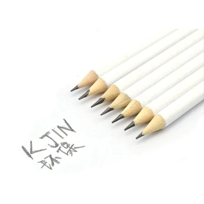 Custom China Supply Good Quality White Round Body Pencil Spot Hotel HB Pencil for School with Logo Customized