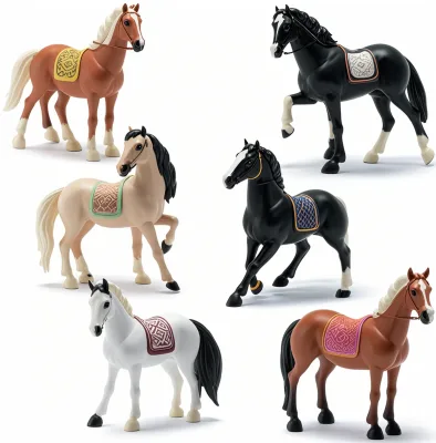 Custom Realistic Horse Toys Arabian Stallion Horse Toy Figurine Solid PVC Simulation Statue Model Animal Toys Figurines for Kids