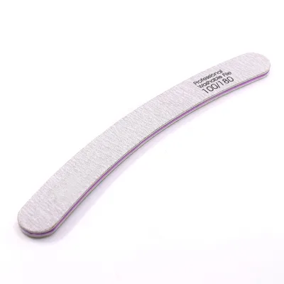 Professional Nail File 80/80 150/150 180/240 Square Manicure Nail Clipper Wholesale Custom Printed Double Side Crystal Nail File