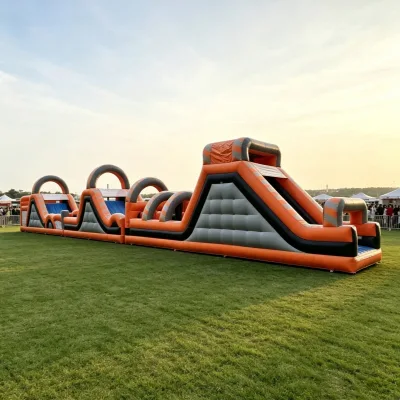 Wholesale Supply Inflatable Interactive Challenge Run Track Race Course PVC Material Portable Design 5-10 Persons Capacity for