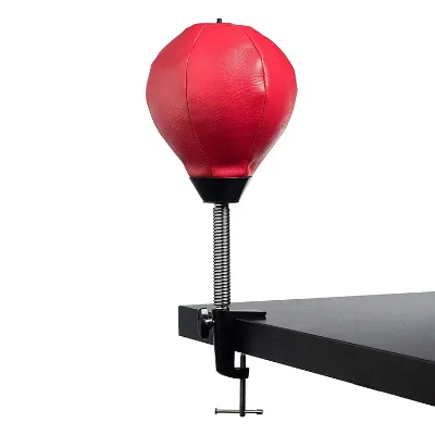 Inflatable Boxing Punching Bag Stress Relief Desktop Punching Bag with Desk Clamp
