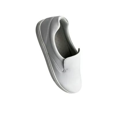 Safety Shoes Wholesale Price Anti Smashing White Microfiber Leather Breathable PU Esd Safety Shoes