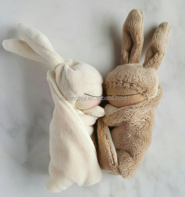Custom Mini 15cm Baby Bunny Stuffed Plush Baby Bunny Comforter