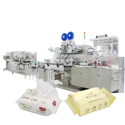 Automatic Wet Wipes Pack Punching Labeling Wet Napkin Tissue Wet Wipes Packing Machine at Low Price