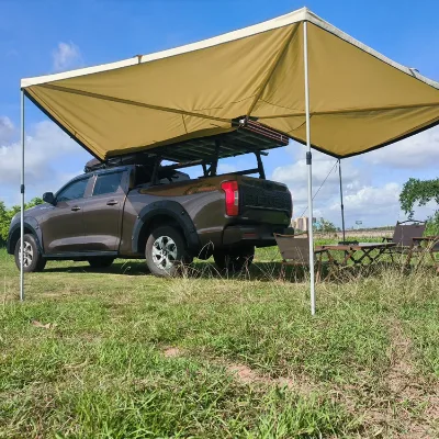 Hot Sale Customized Size Outdoor 4x4 Car Side Awning Anti UV Free Standing Awning Waterproof 270 Degree Awning