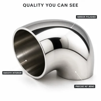 Water Treatment Stainless Steel 90 Degree Elbow Pipe Fitting 304 Corrosion Resistant Sewage Plant Wholesale